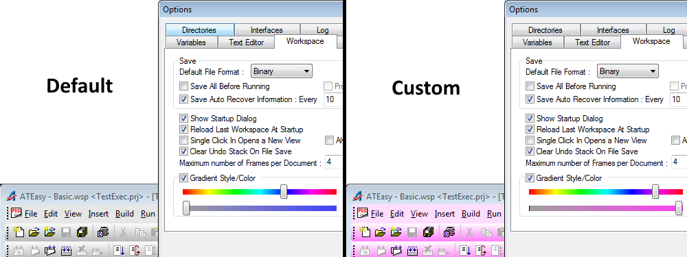 Color Customization of the IDE